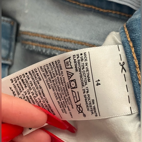 old navy jeans, blue, size 14 - Picture 4 of 4